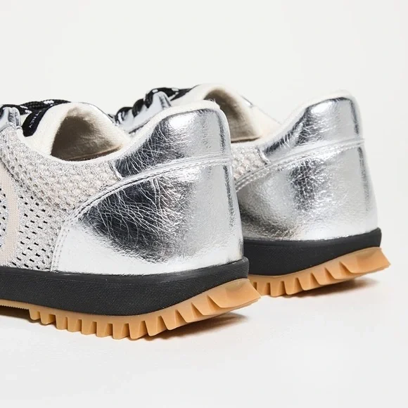 Stella McCartney S-Wave Sport Mesh Silver Sneakers Size 35 EU NIB - Picture 2 of 5